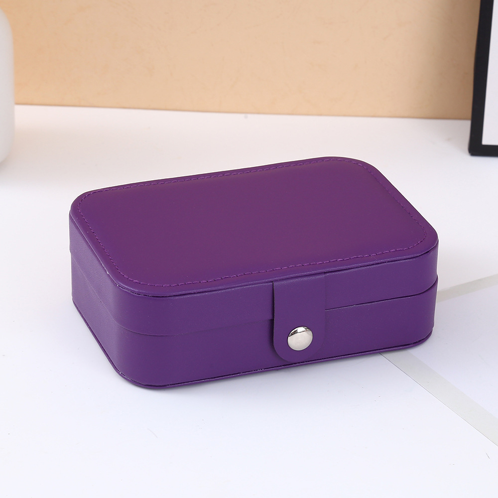 Hot-selling portable, compact and large-capacity jewelry storage box, anti-oxidation travel necklace, earrings, ring, jewelry box, jewelry bag storage box pic 5