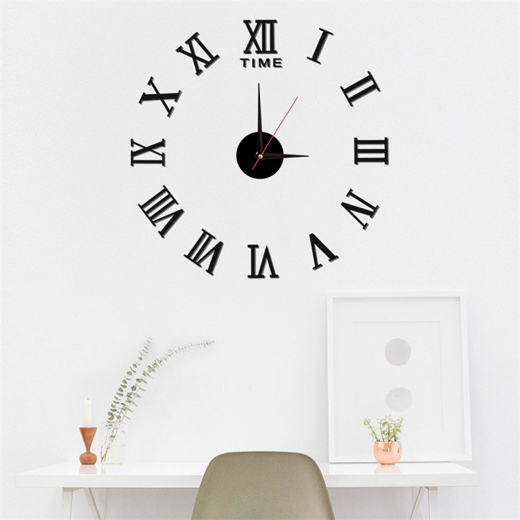 Creative Nordic living room acrylic three-dimensional decorative clock, bedroom diy silent wall clock, home wall-mounted clock pic 2