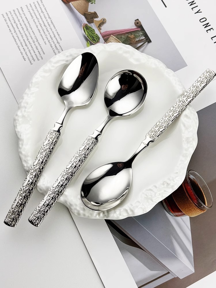 勺子不锈钢家用汤勺批发304专用勺子加厚可爱餐具创意高颜值汤匙详情9