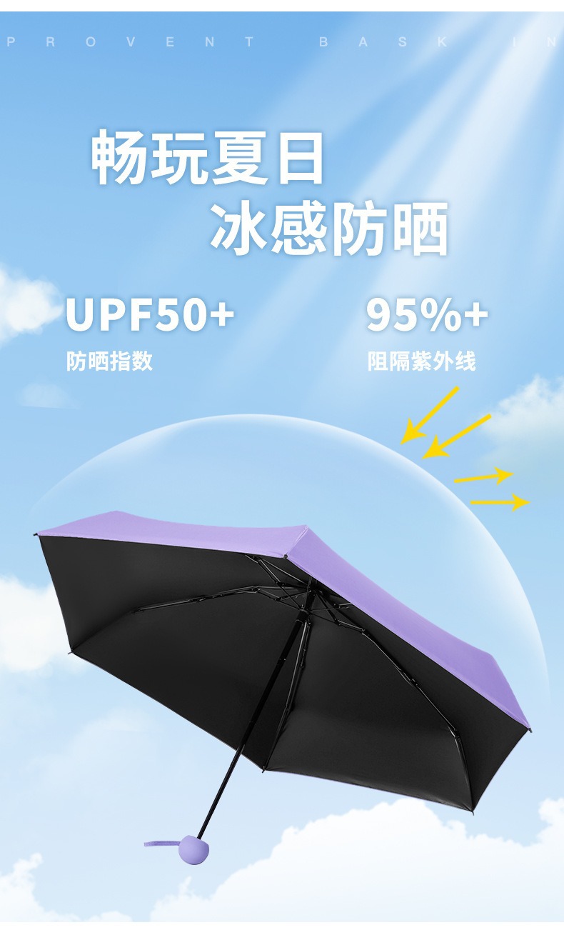 伞小巧雨伞批发折叠五折伞晴雨两用胶囊伞防晒遮阳伞口袋女高级感详情10