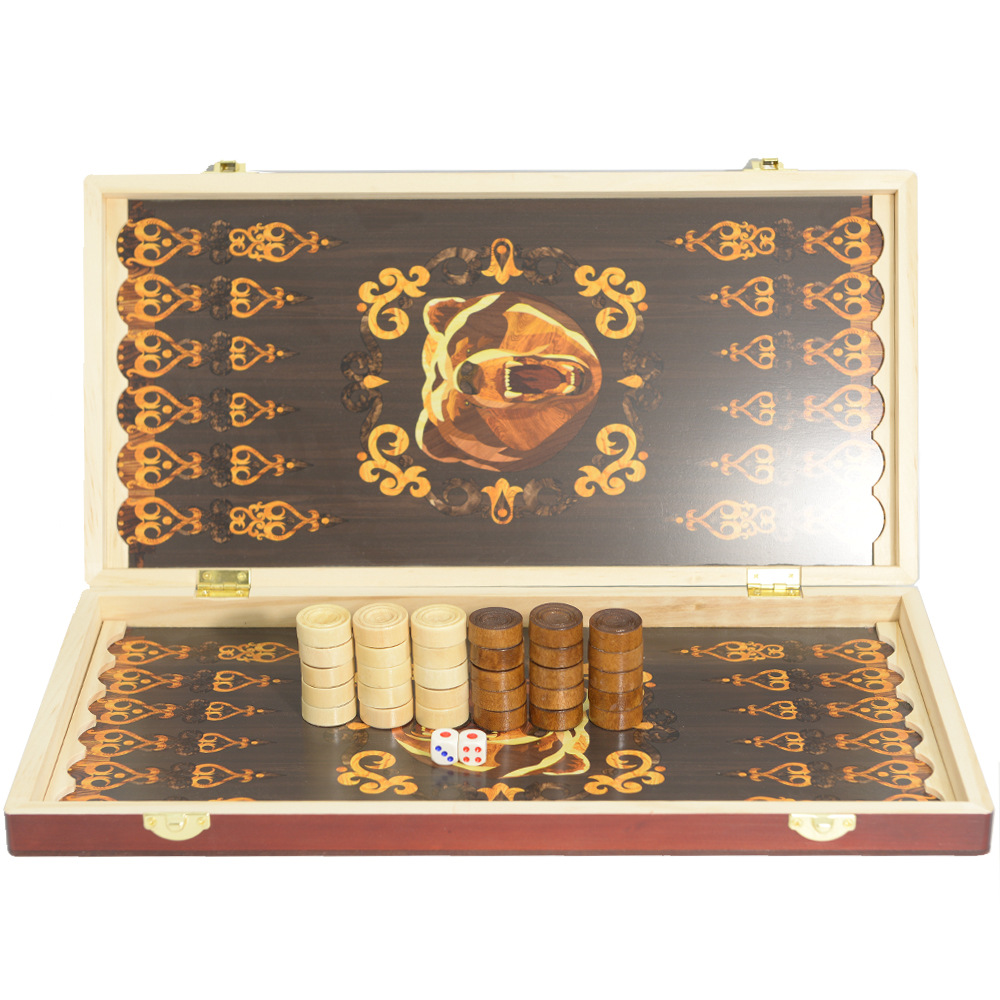 双陆棋动物熊桌游棋牌玩具娱乐派对多人木质可折叠收纳便携多尺寸详情16