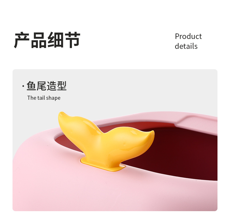 The cat bed and litter box can be used all year round. The semi-enclosed pet cat litter box is fully enclosed to prevent splashing. The high-sided cat toilet is suitable for cats pic 11