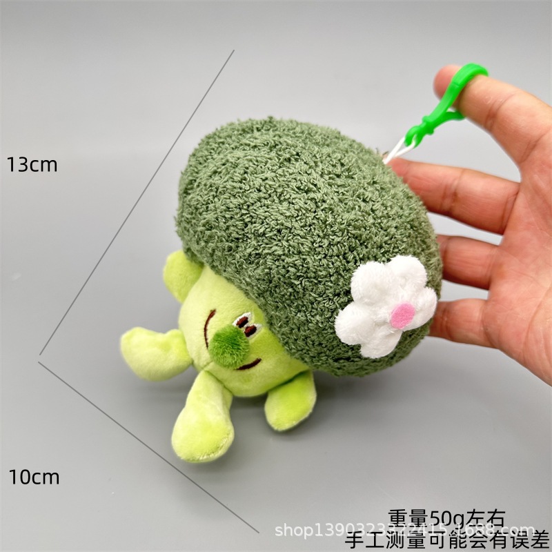 Creative claw machine plush toys, funny vegetable series, scallion, ginger and garlic pendants, broccoli keychains, and small gift batches pic 18
