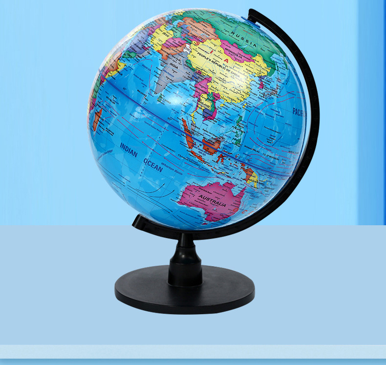 全塑高清地球仪大中小号外贸英文地理教材工厂批发地理教学摆件详情3