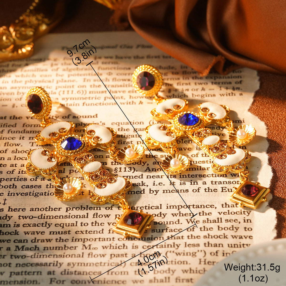 European and American retro fashion new stud earrings, trendy cross, vintage pearl natural stone earrings, elegant and personalized earrings pic 22