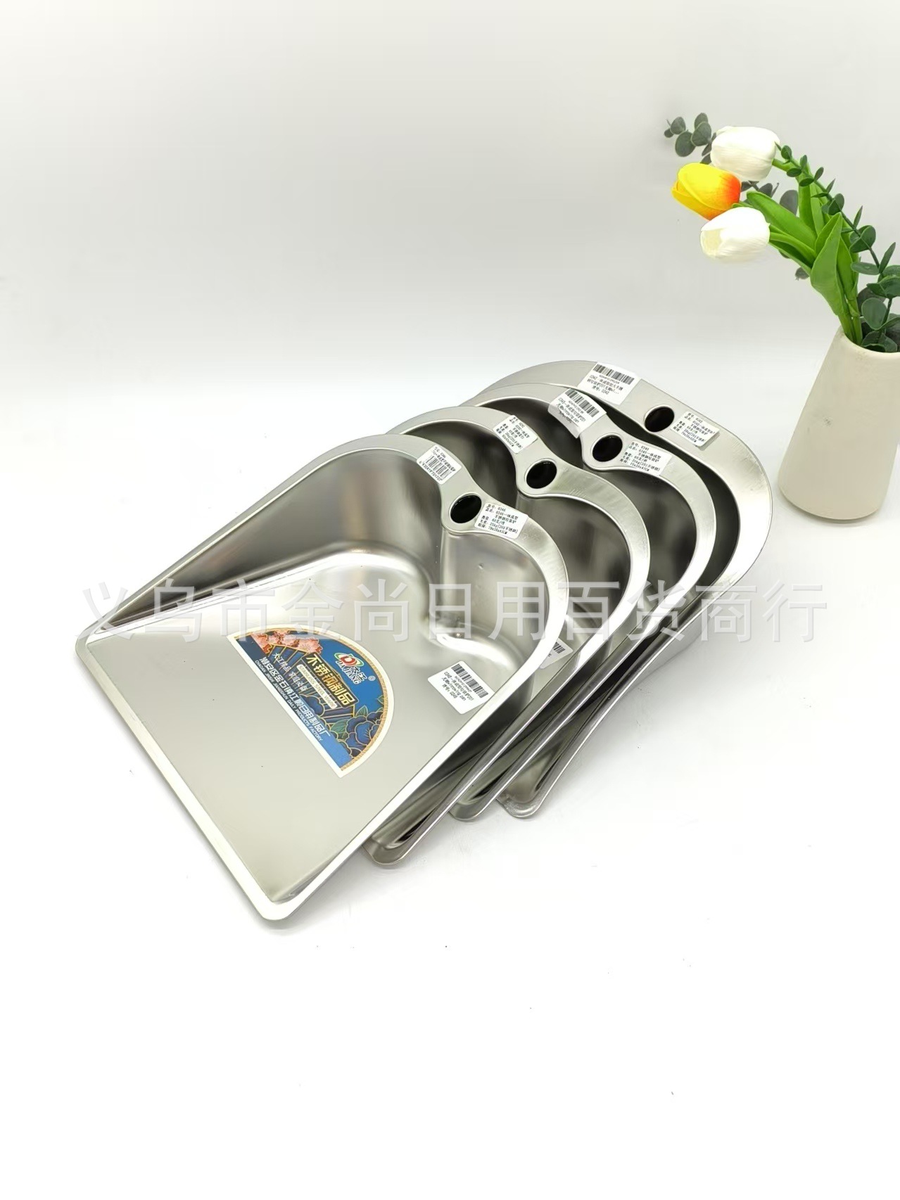 Stainless steel dustpan, garbage shovel, household thickened single dustpan, bucket, extra thick dustpan, sweeping shovel, dormitory good items pic 2