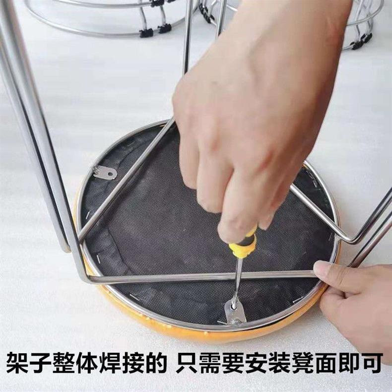 轻奢家用圆凳子简约耐用可叠摞餐桌凳实木加厚钢筋凳详情8