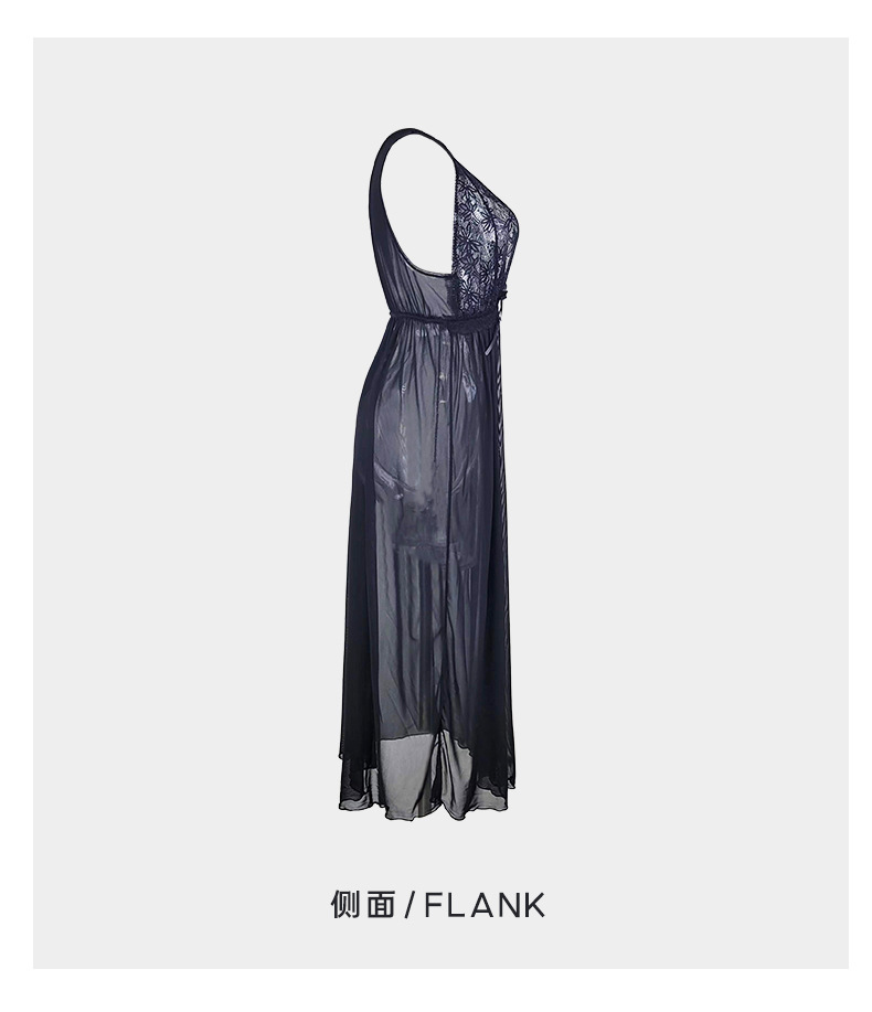 Feiyun Sexy Pajamas Long Fairy Hot Sleeping Dress Sweet Home Wear Set 419 pic 6