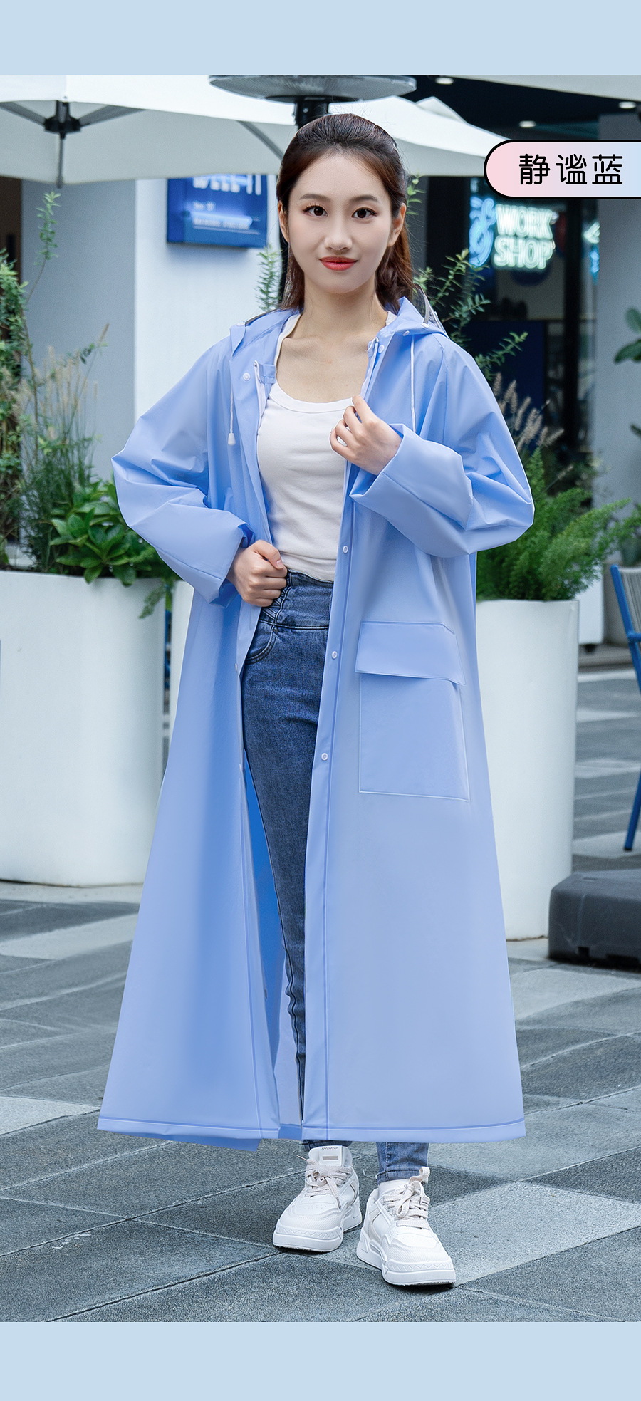 Wholesale and consignment of full-body raincoats, thick and long rainproof single-person eva, adult electric vehicle, school durable raincoats pic 18