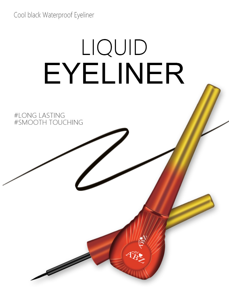 跨境外贸现货ABZ眼线笔防水持久不晕染毛刷头极细眼线笔彩妆加工详情3