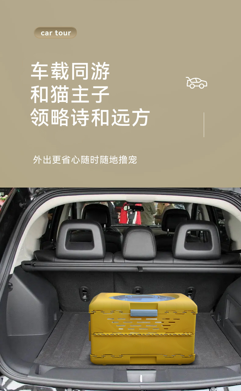 手提狗笼外出宠物航空箱折叠猫窝代发便携透气宠物车载包跨境爆款详情5