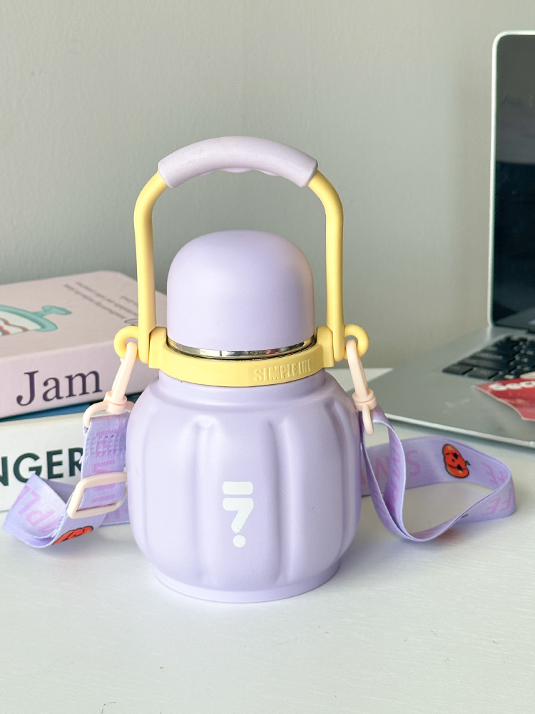 新款网红南瓜杯大肚手提便携保温杯迷你可爱大容量保温杯大肚杯详情8