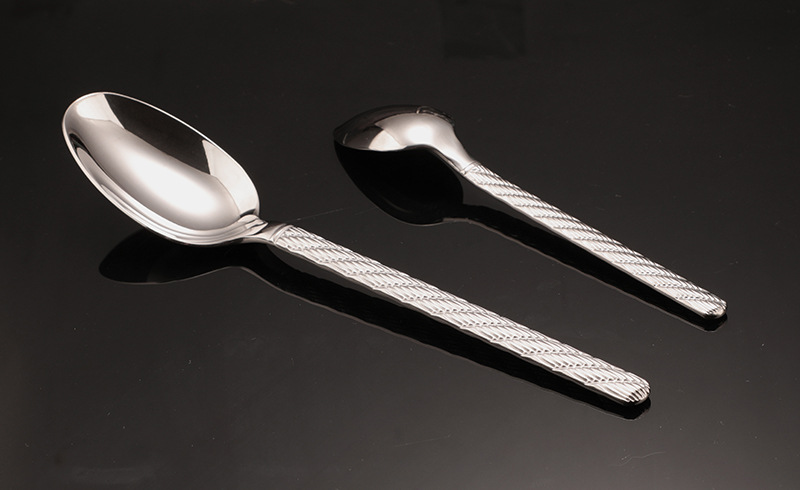 304不锈钢餐具甜品叉牛排西餐套装刀叉高级感麻花餐叉麻绳刀叉勺详情7