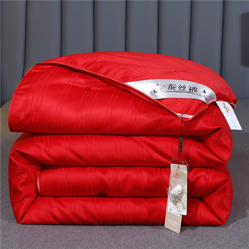 All-cotton silk quilt, summer quilt, Tongxiang mulberry silk quilt, spring and autumn quilt, thickened winter quilt, two-in-one mother and child quilt, wedding pic 29