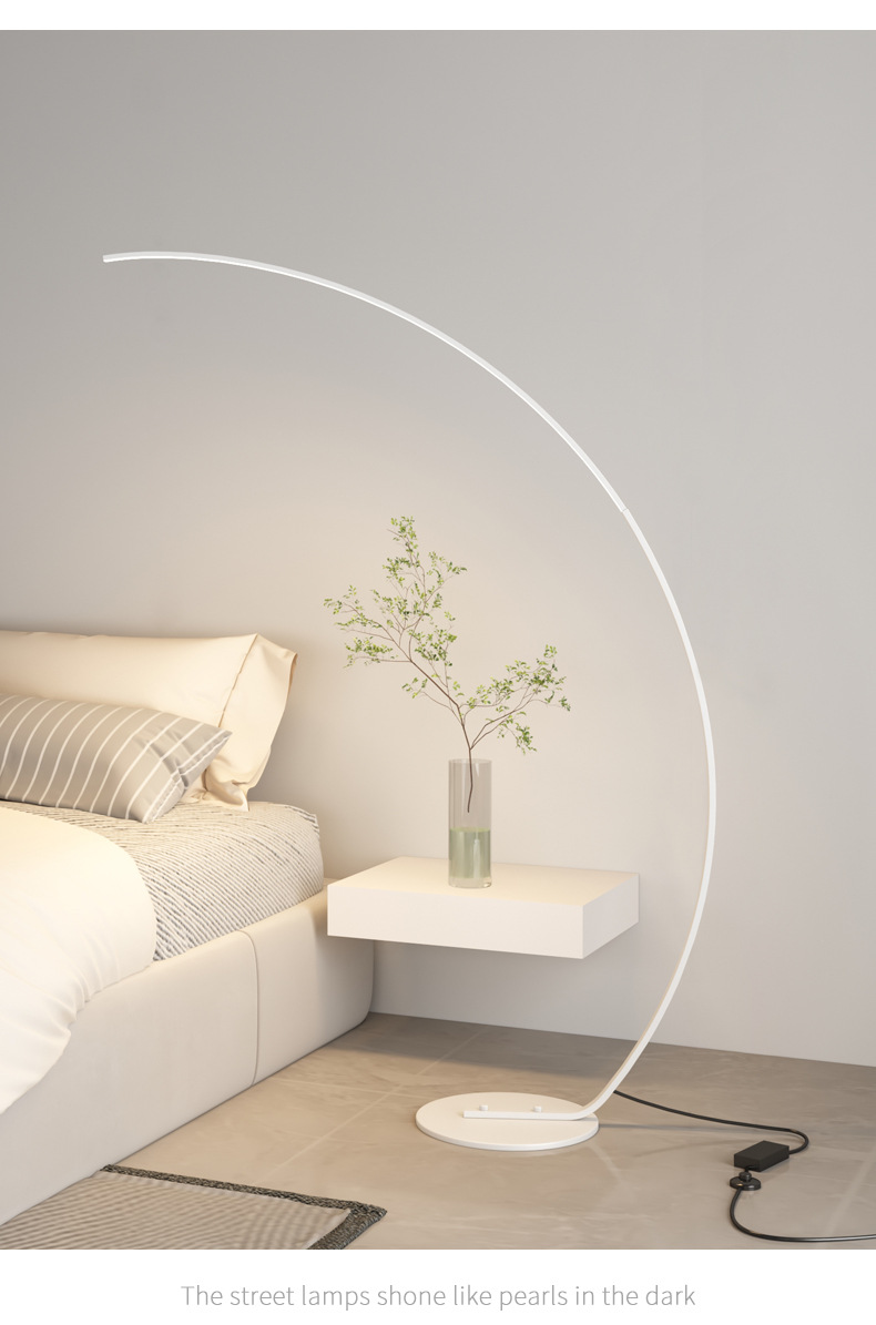 Fishing floor lamp, beside the sofa in the living room, modern bedroom, study, Nordic InS-style minimalist luxury floor lamp pic 26