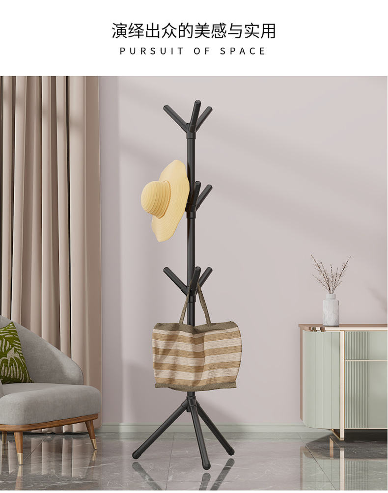 temu offers simple floor-standing tree-shaped coat racks for home use, bedroom standing clothes racks, and foyer hangers pic 12