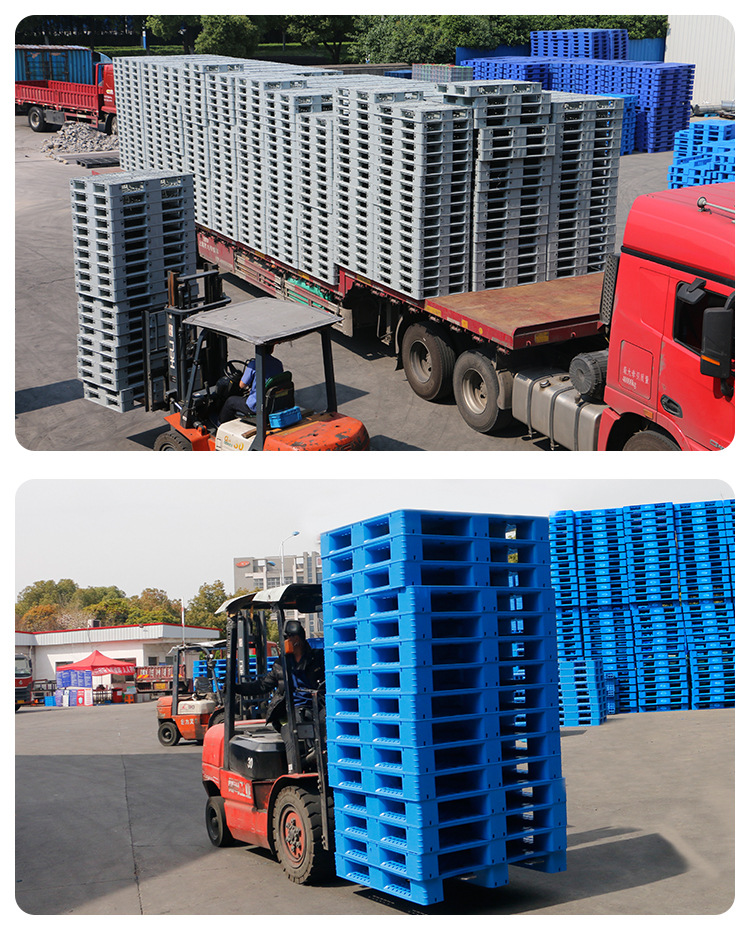Plastic pallet forklifts, double-sided one-piece molded blow-molded pallets, moisture-proof boards for warehouses, pallets, pallets, and logistics pads pic 16