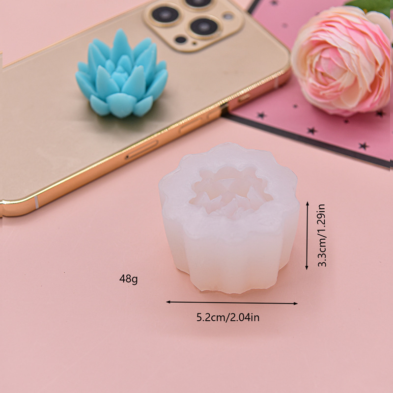 Choukai succulent plant silicone mold diy Chocolate mousse Cake decoration Scented gypsum candle drip glue mold pic 2