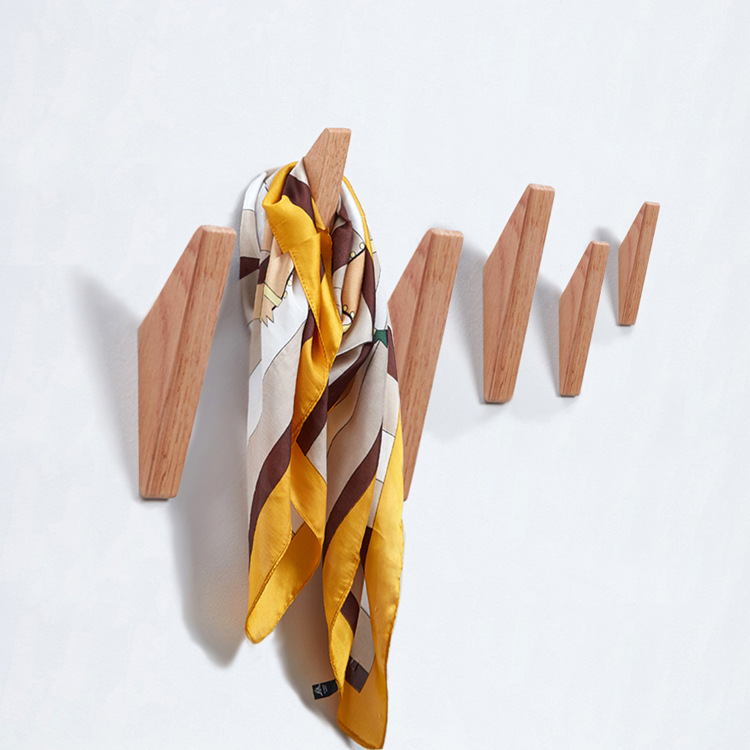 Modern-style creative Japanese wooden hooks, coat hooks, wall hooks, coat and hat hooks, scarf hooks, towel hooks, and headphone hooks pic 5
