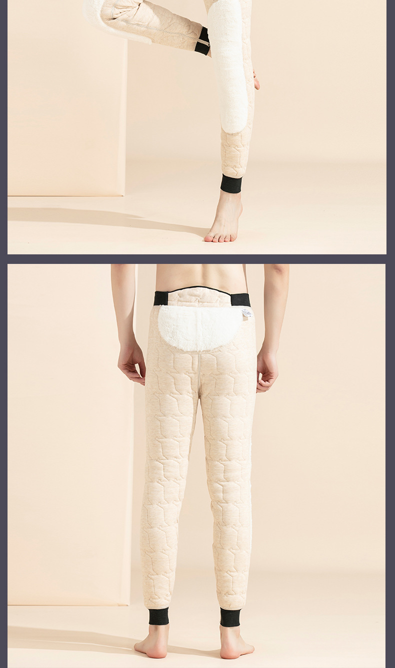 Men's winter three-layer thickened cotton-padded pants, men's high-waisted large-sized extra-thick thermal pants, men's knee pads, Northeast pic 21