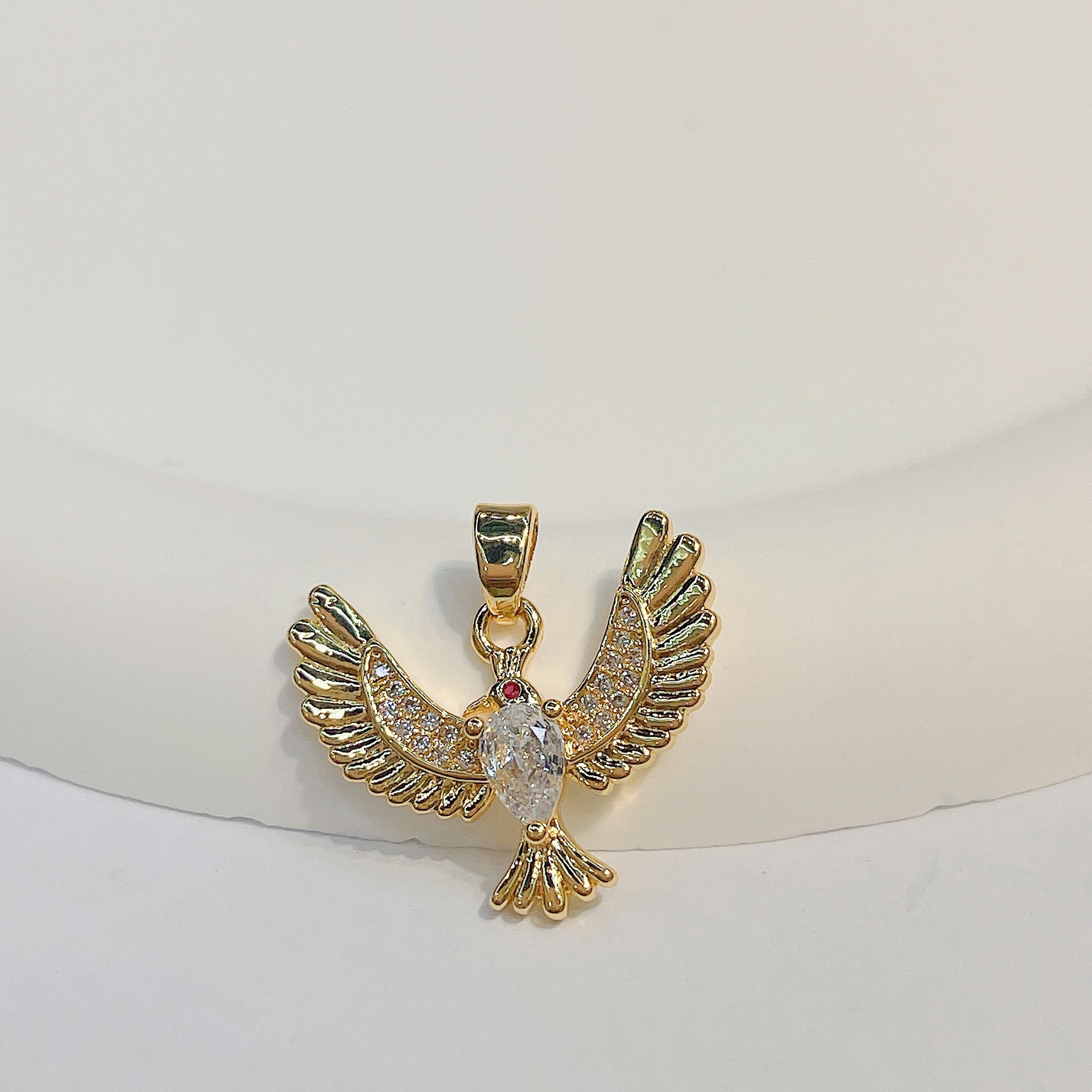 A creative and personalized DIY necklace pendant with copper plating real gold for birds and pigeons, a best-selling cross-border product from Europe and America pic 3