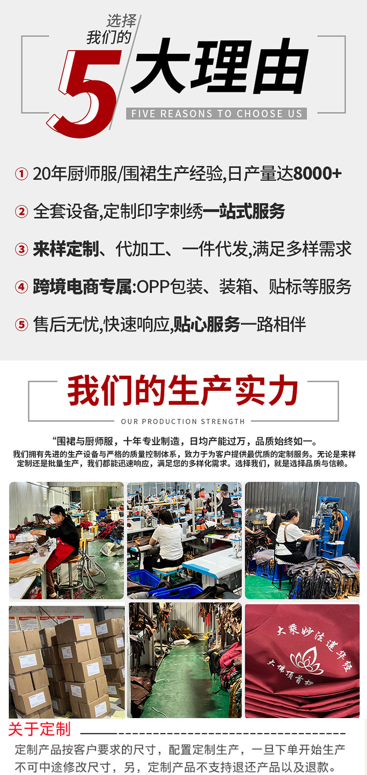 加厚新款围裙定制logo工作服耐脏防水防油厨房纯棉帆布跨境亚马逊详情1