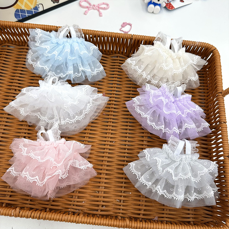 Wholesale of 15 cm doll doll clothes kt cat droopy ears rabbit doll doll clothes for changing into lace-trimmed princess dresses pic 5