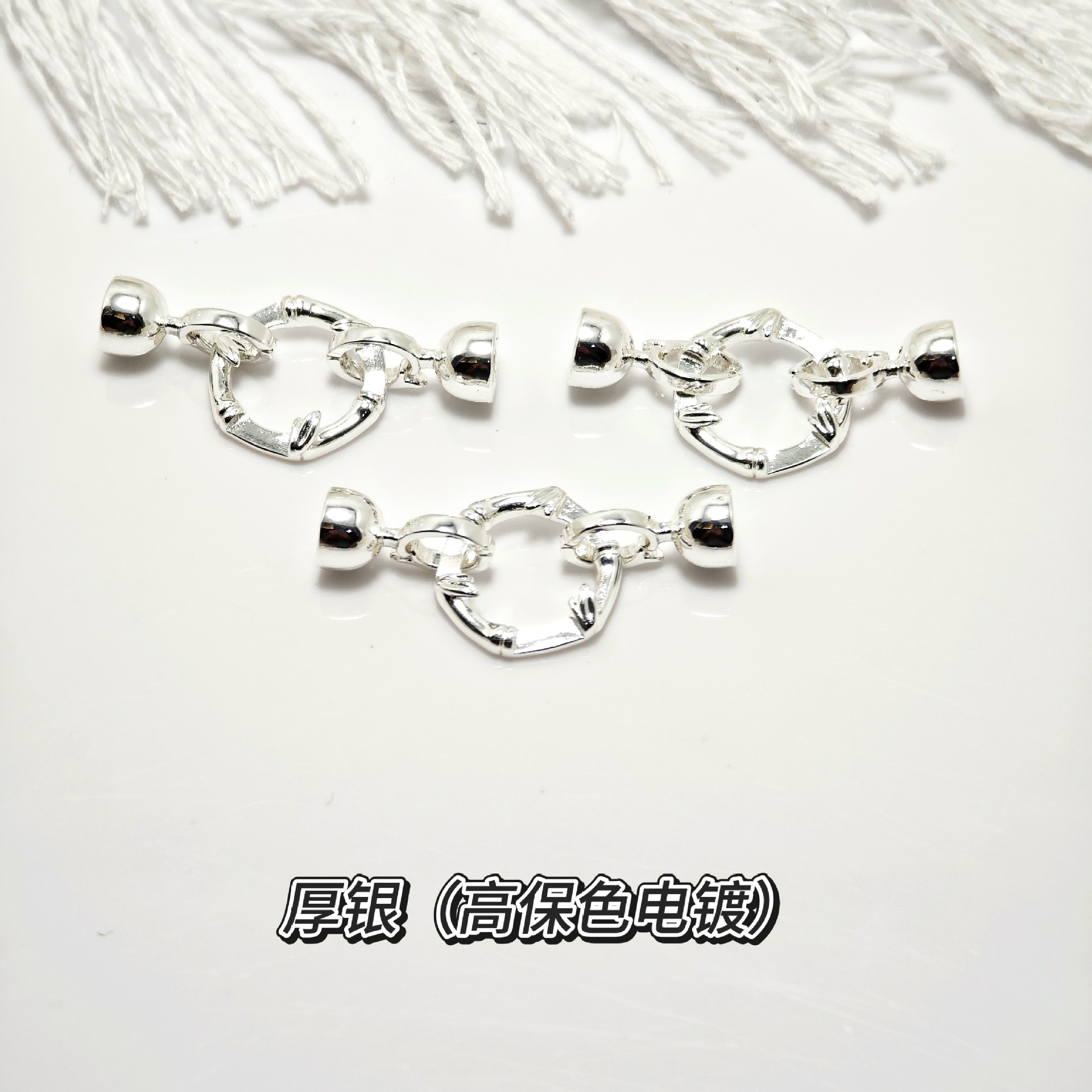 Pearl necklace buckle, 8-shaped buckle, handcrafted end buckle, connecting buckle, mother-and-child buckle, sweater chain, universal buckle, DIY accessories pic 4