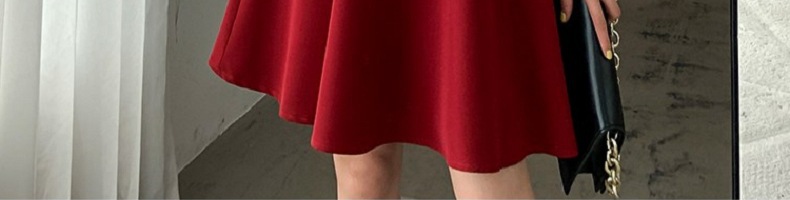 帮手描述图：2022夏季新款复古赫本风小黑裙胖妹妹收腰显瘦方