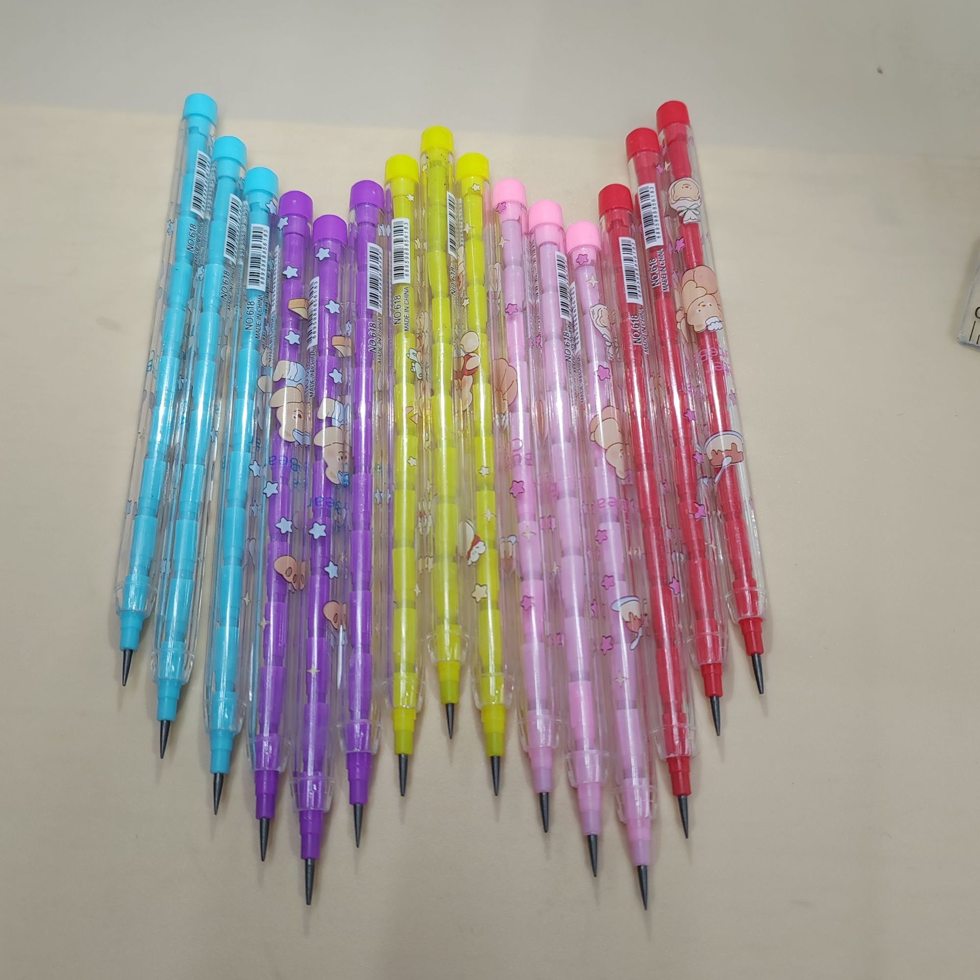 新款滚轮橡皮头子弹笔趣味免削铅笔节节笔11节学生文具厂家直供详情6