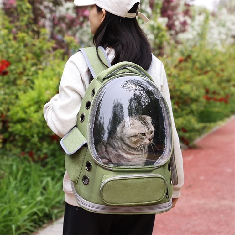 跨境猫包外出包便携透明太空舱双肩猫背包猫咪车载旅行小型宠物包详情8