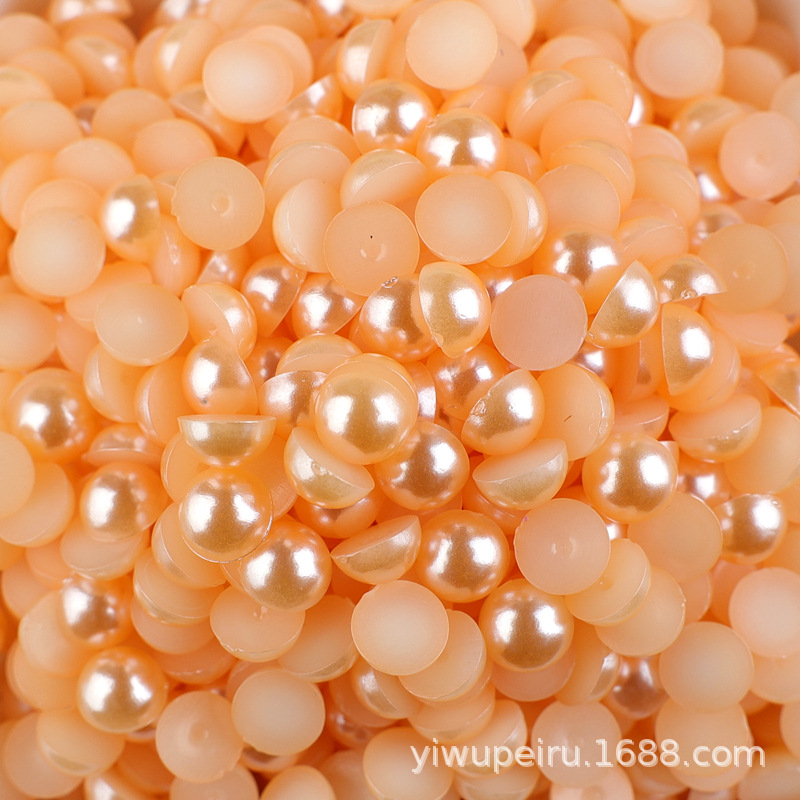 Semi-circular pearl flat bottom half-sided abs imitation pearl nail art, pearl shoes, clothing accessories diy cream glue phone case material pic 13