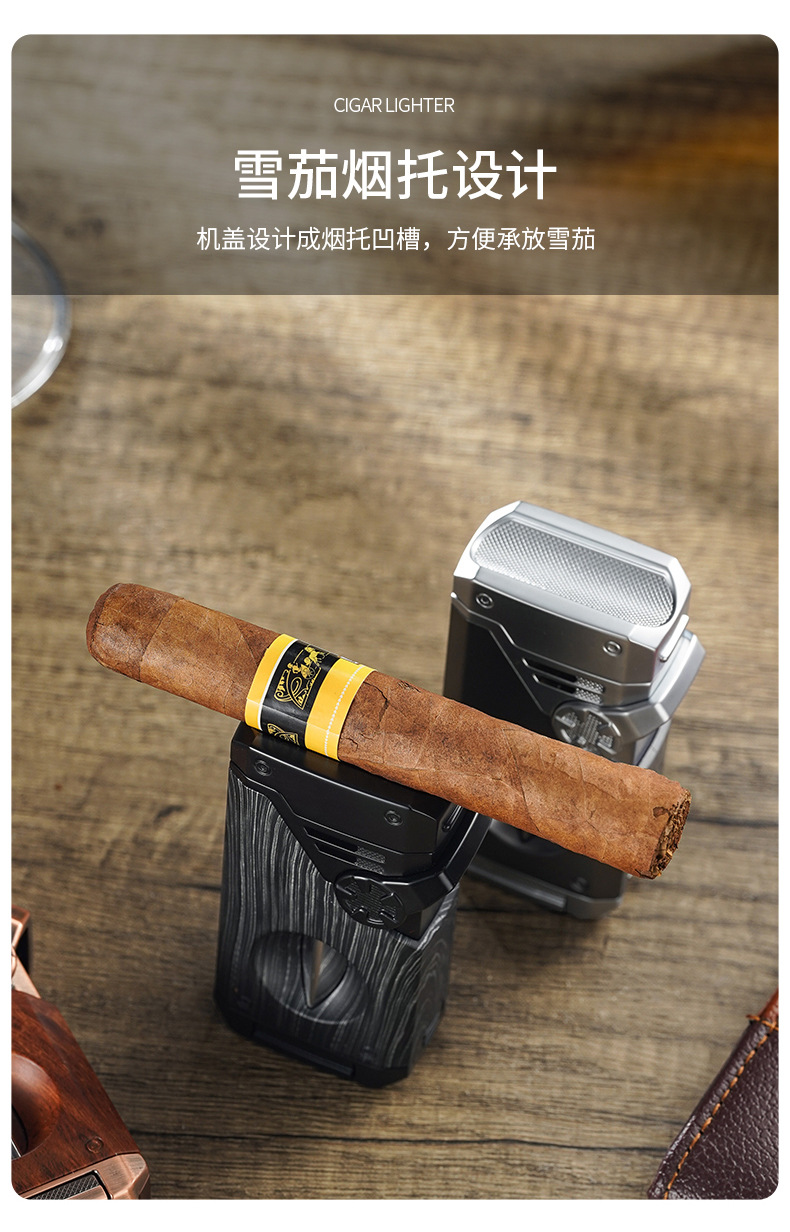 多功能四直冲打火机防风金属机身炫酷打火机高级感打火机网红爆款详情6