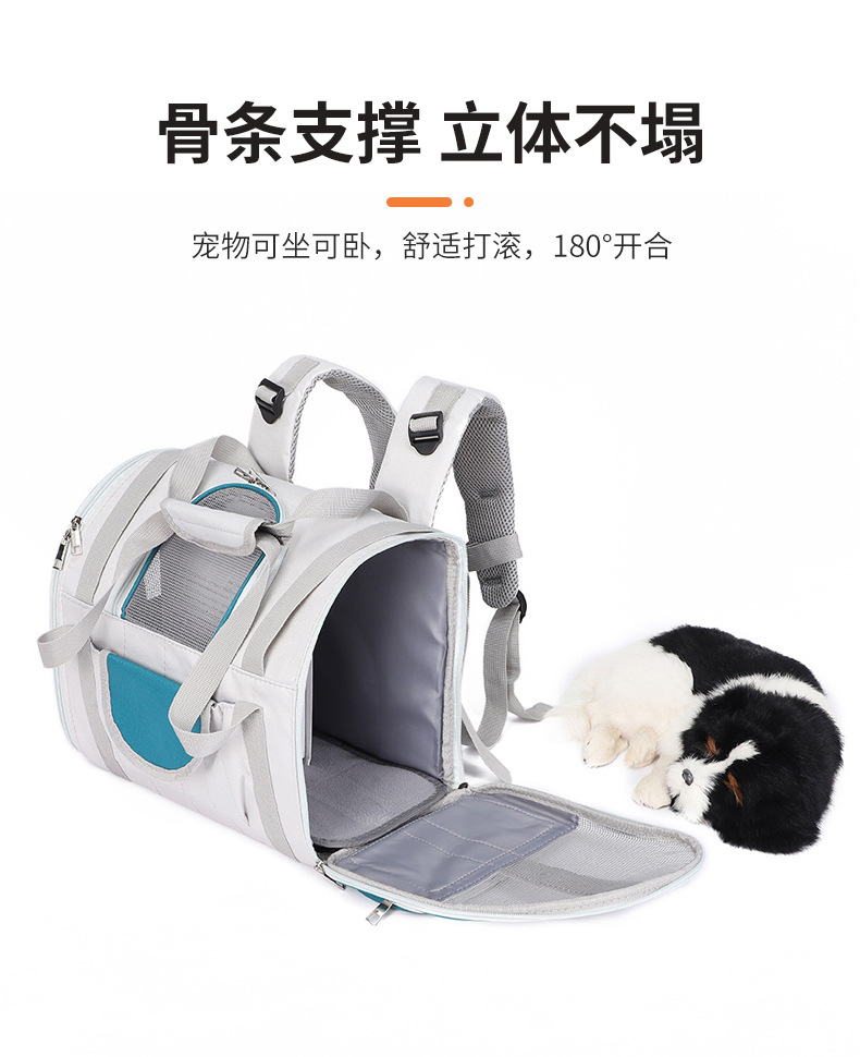 Rongka Pet Cross-border Portable Pet Bag, Portable Pet Backpack, Backpack, Breathable and transparent cat and Dog bag pic 4