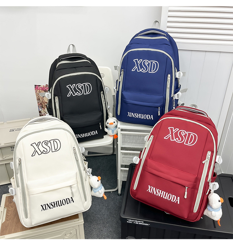 New cross-border backpacks for women in an ins style, large capacity for college students, high school and junior high school students, computer backpacks for men pic 9