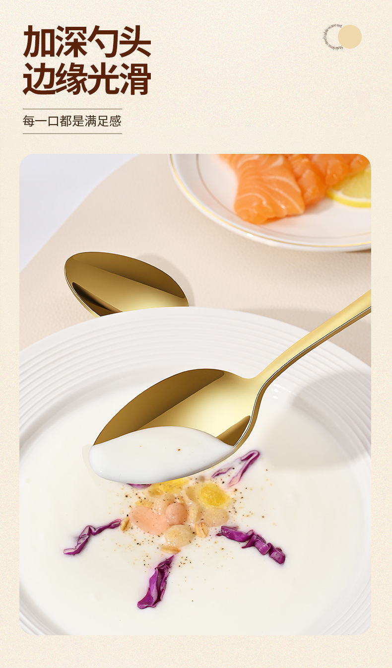 Cross-border Mood egg stainless steel Western cuisine knife, fork and spoon tableware 24-piece set, rotatable golden egg set tableware storage rack pic 8