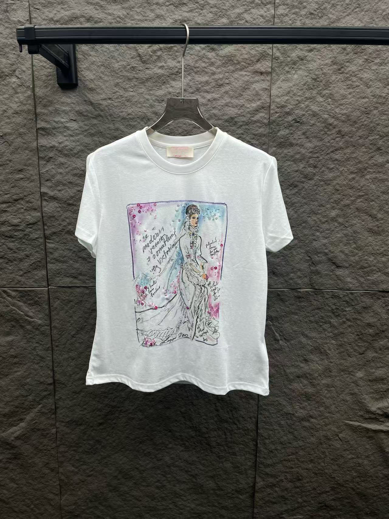 高品质女装26春夏新款卡通字母印花涂鸦时尚潮流百搭圆领短袖T恤详情5