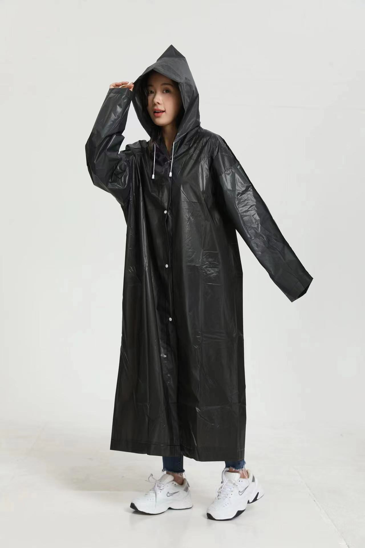 eva matte thickened adult transparent raincoat, non-disposable raincoat, cycling raincoat, suitable for both men and women outdoors pic 2