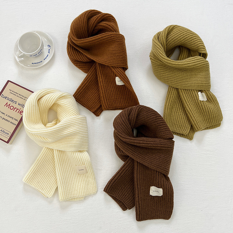 2025 new arrival korea ins viento tejido bufandas hombres y mujeres estudiantes parejas enespesado lana chal moda caliente cuello ropa accesorios pic 4