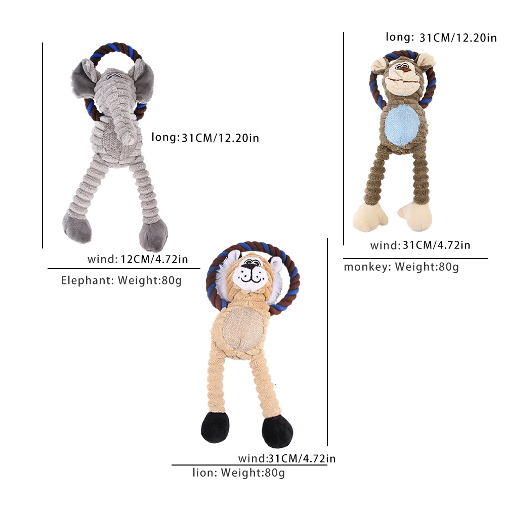 厂家批发宠物狗狗玩具法斗磨牙发泄训练灯芯毛绒猴子发声狗玩具详情19