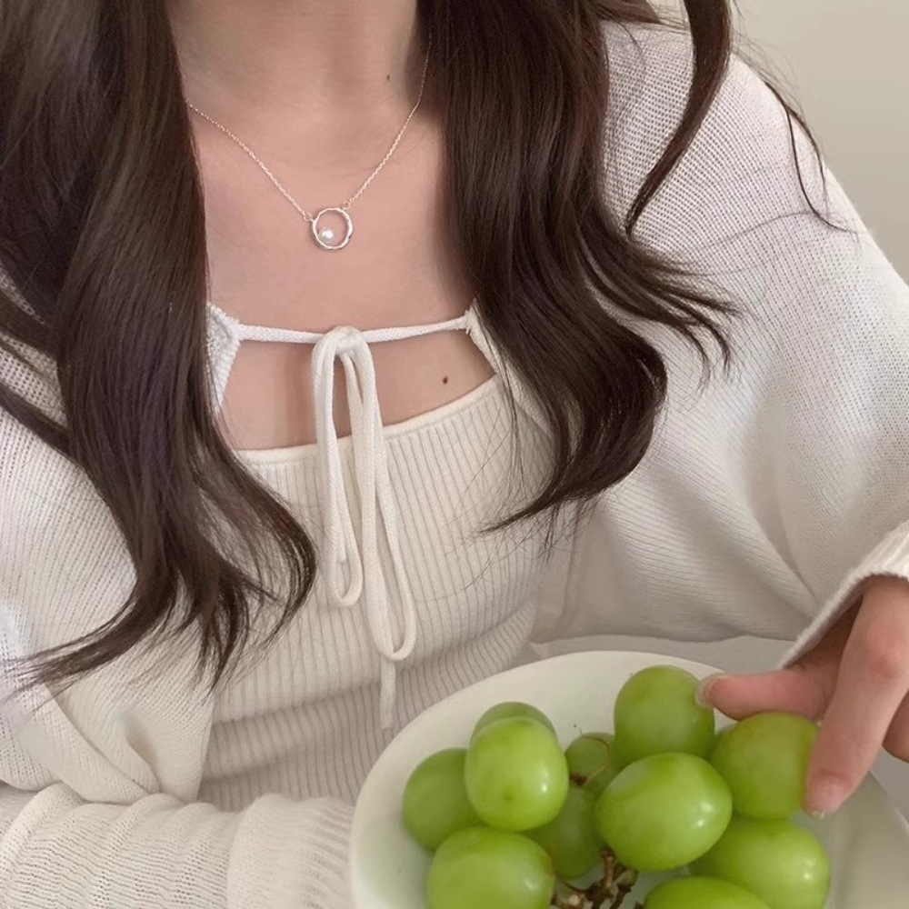 s925纯银珍珠蝴蝶项链女设计感小众高级感不掉色配饰百搭锁骨链潮详情23