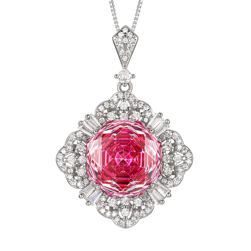 2025新款庄生生珠宝铜底镀金仿真千禧火龙果色气质套装主石16-10m详情11