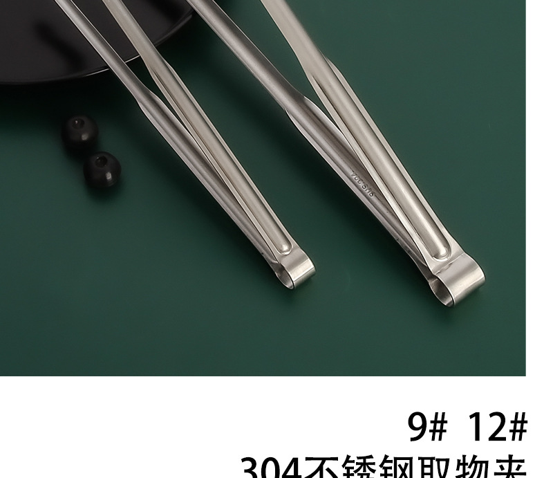 韩式烤肉夹304面包夹家用牛扒夹防烫烧烤夹冰夹批发不锈钢食品夹详情10