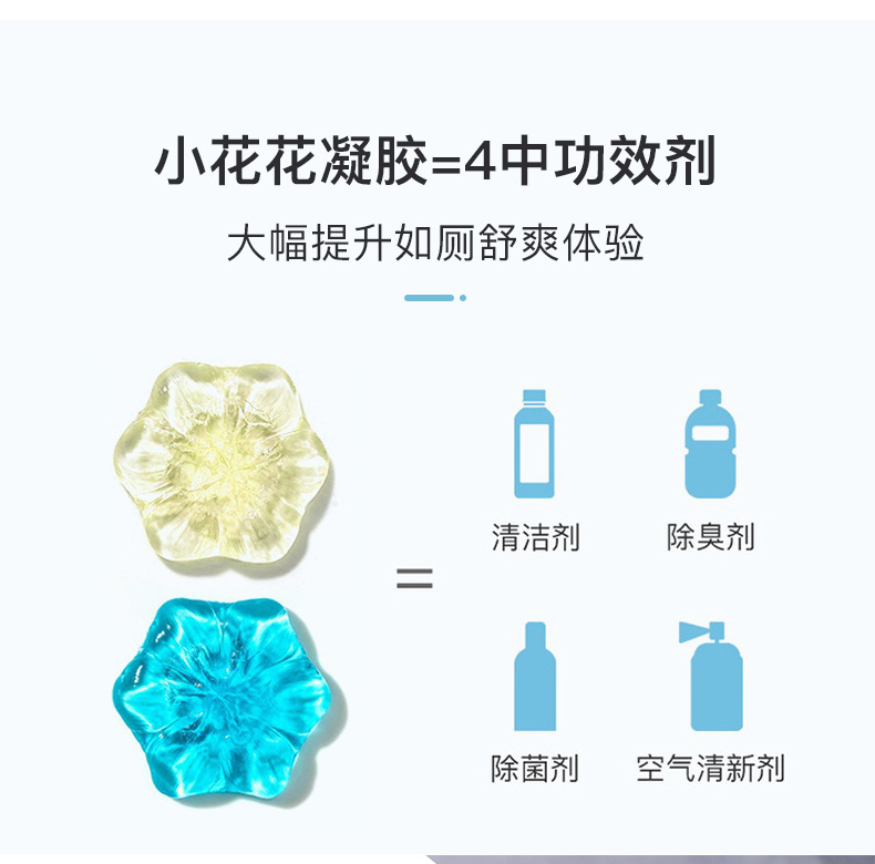 Toilet Flower Fragrance Toilet Deodorizing Aromatherapy Gel 12 flowers Toilet Cleaner and Bathroom Air Freshener pic 3