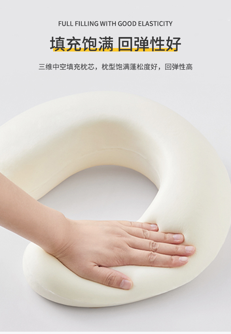 Custom-made cartoon animal U-shaped pillows, creative and simple eye masks, neck pillows, travel sets, night market and street stall U-shaped pillows by the manufacturer pic 6