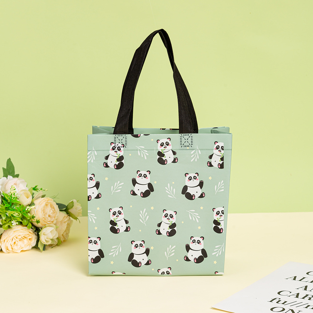 现货批发儿童便携购物袋 可爱卡通覆膜防水无纺布手提袋 伴手礼品袋无纺布袋详情21