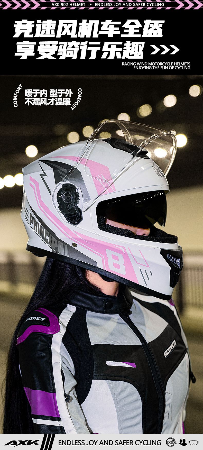 外贸专供摩托车头盔男士防雾保暖冬季机车电动车机车女全覆式全盔详情2