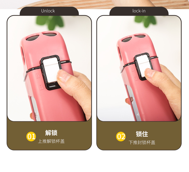 创意简约方形个性塑料杯 随手杯带盖潮流扁平设计 便携运动吸管杯 随手杯时尚便捷潮流款详情6