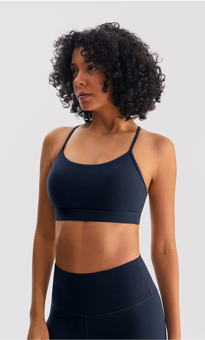 INFLACHI运动内衣女裸感磨毛舒适吸湿排汗瑜伽服吊带健身美背文胸详情22