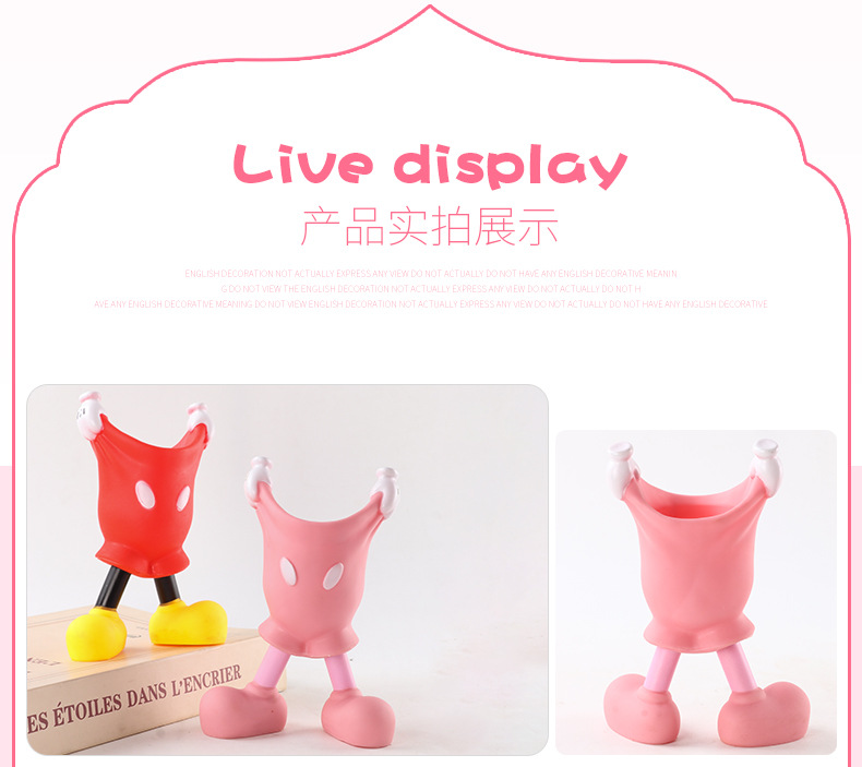 小红书同款笔筒收纳创意设计文具摆件可爱卡通文创品跨境电商热销详情5